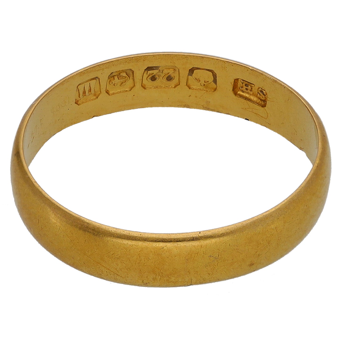 22ct Gold Plain Wedding Ring Size O