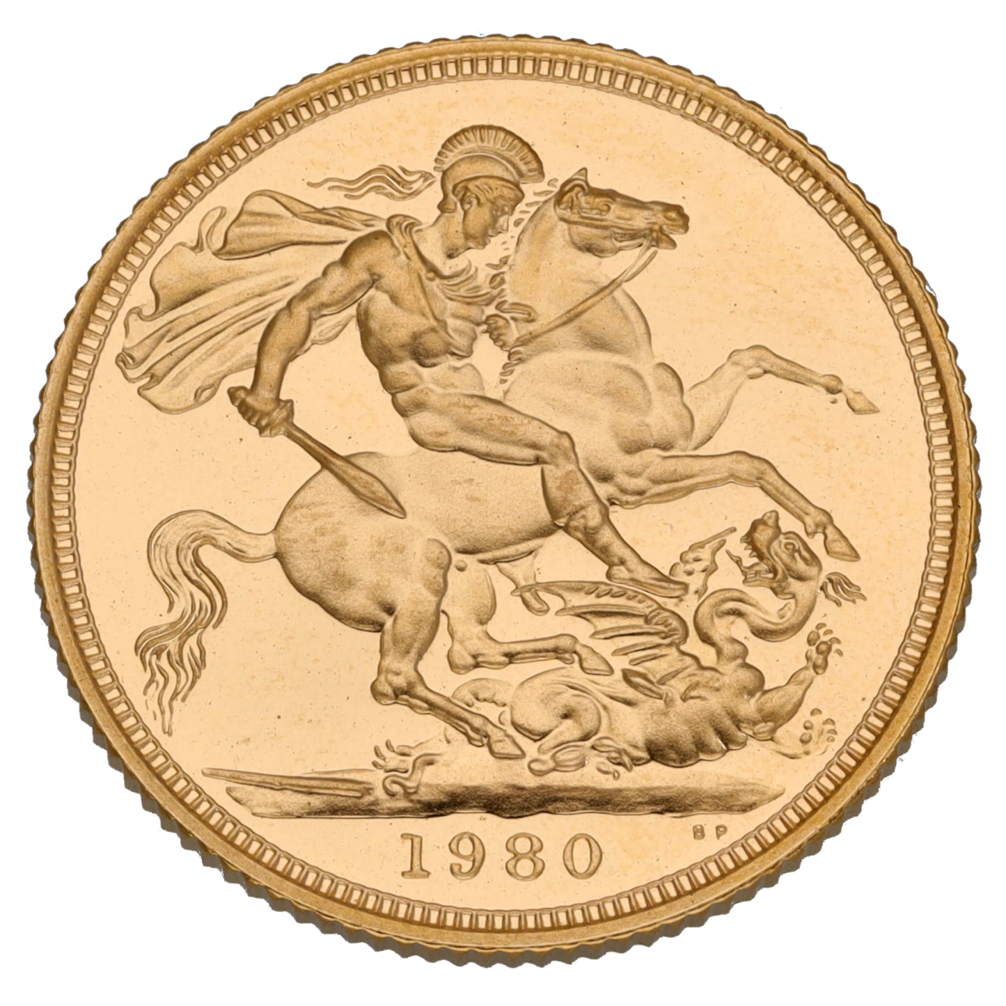 22ct Gold Queen Elizabeth II Full Sovereign Coin 1980