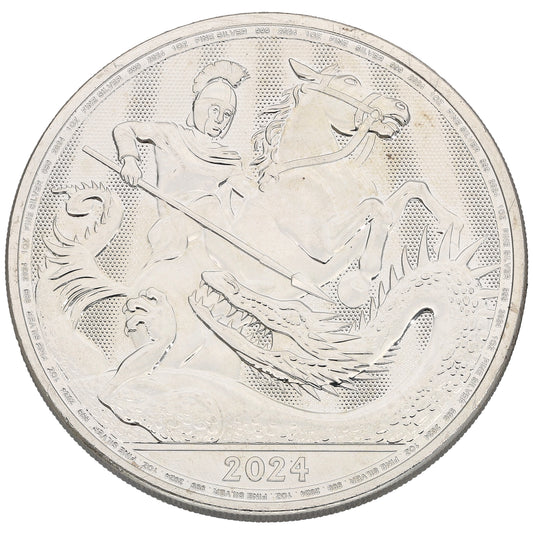 Fine Silver St George & Dragon 1 OZ Coin 2024