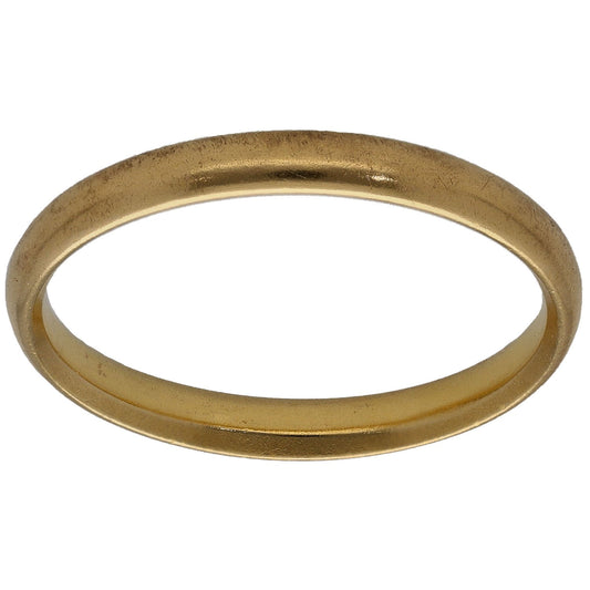 22ct Gold Plain Wedding Ring Size P