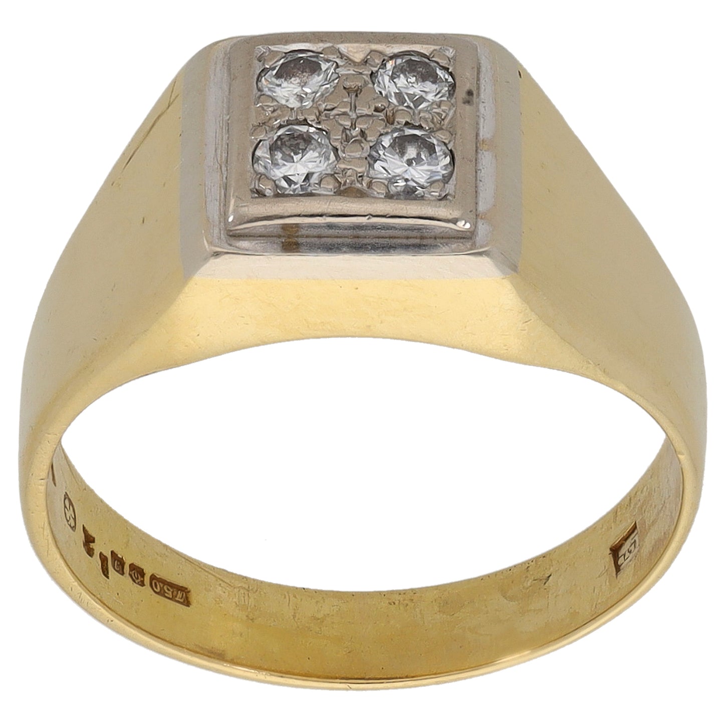 18ct Gold 0.20ct Diamond Alternative Ring Size N