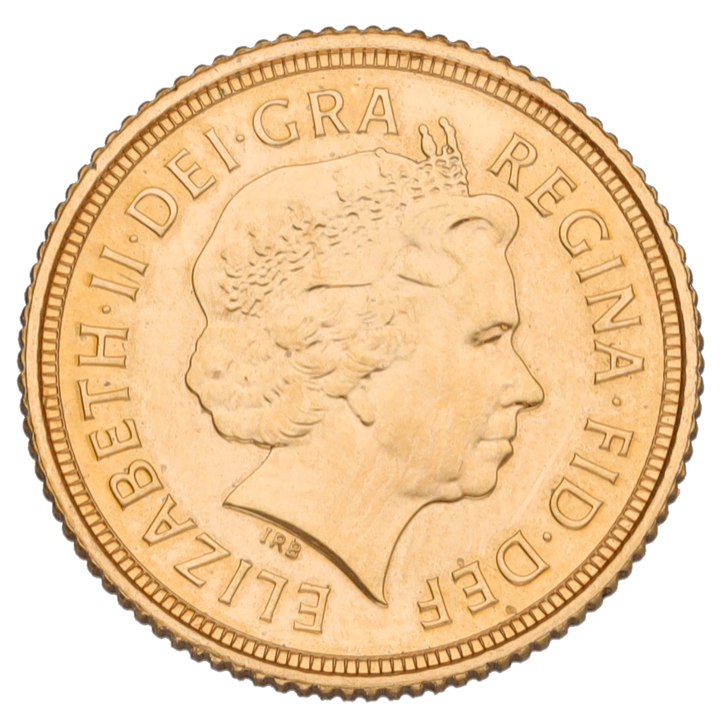 22ct Gold Queen Elizabeth II Half Sovereign Coin 2012