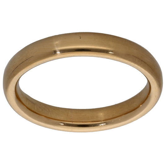 18ct Gold Plain Wedding Ring Size M