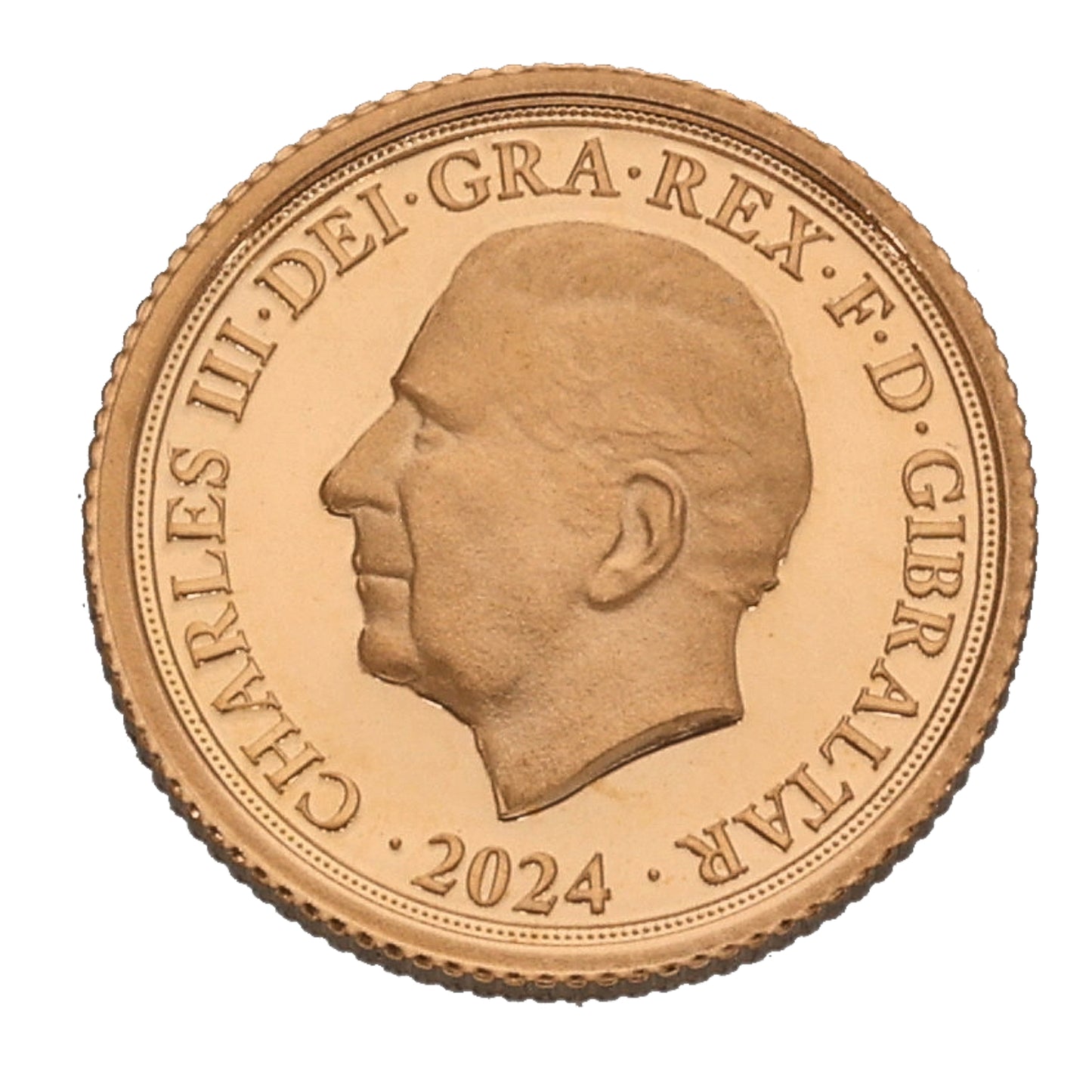 22ct Gold Sir Winston Churchill Quarter Sovereign Coin 2024