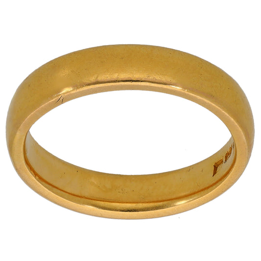 22ct Gold Plain Wedding Ring Size O