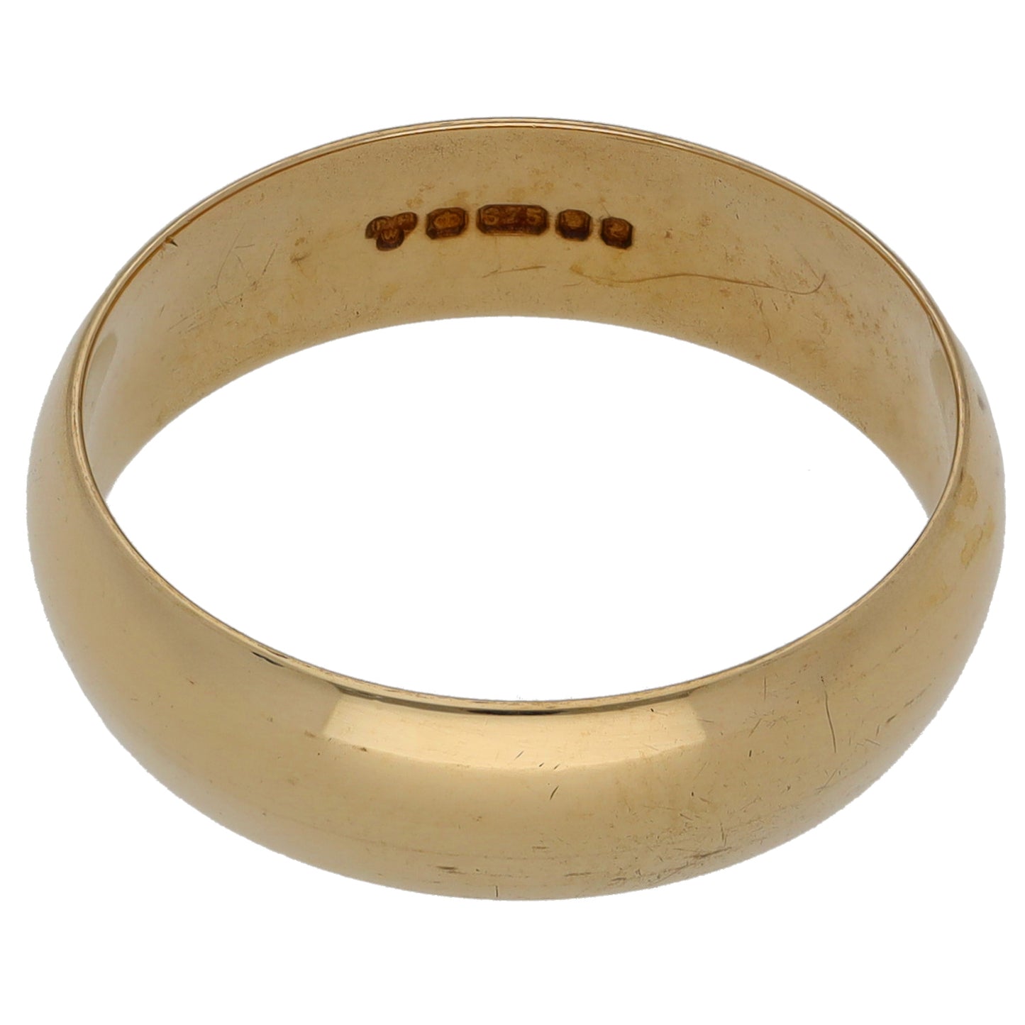 9ct Gold Plain Wedding Ring Size R