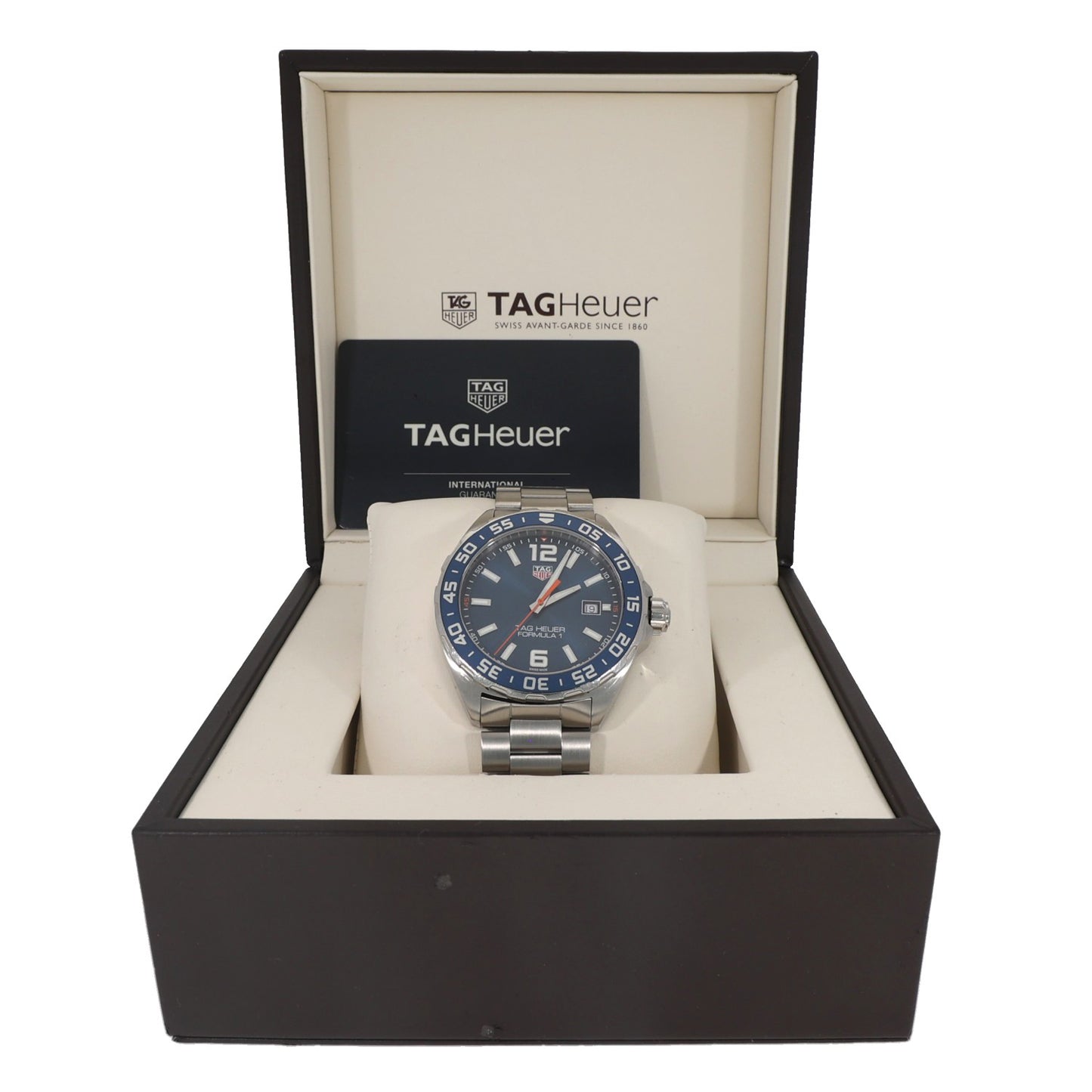 Tag Heuer Formula 1 WAZ1010, blue dial, stainless steel, link bracelet, box