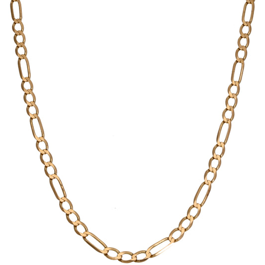 9ct Gold Figaro Chain 18"