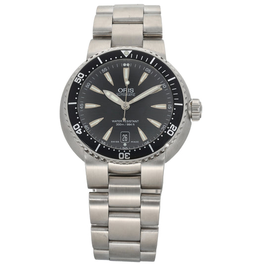 Oris TT1 Divers Black Wave 7533P 44mm Stainless Steel Watch