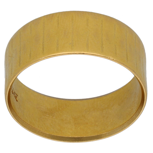 22ct Gold Plain Wedding Ring Size N