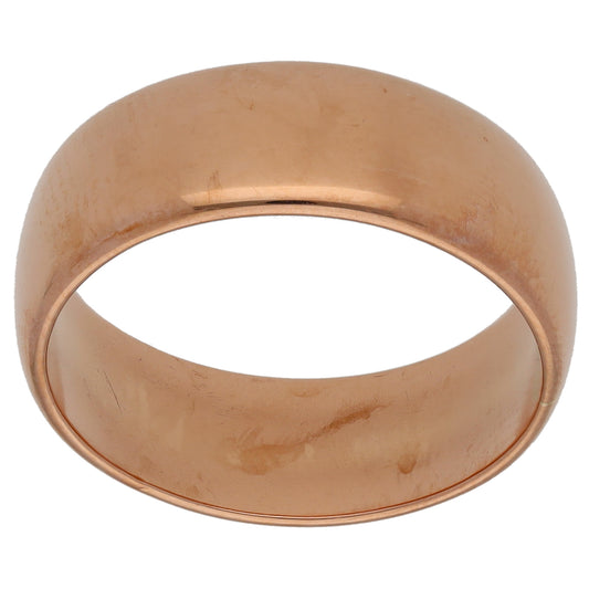 9ct Rose Gold Plain Wedding Ring Size R