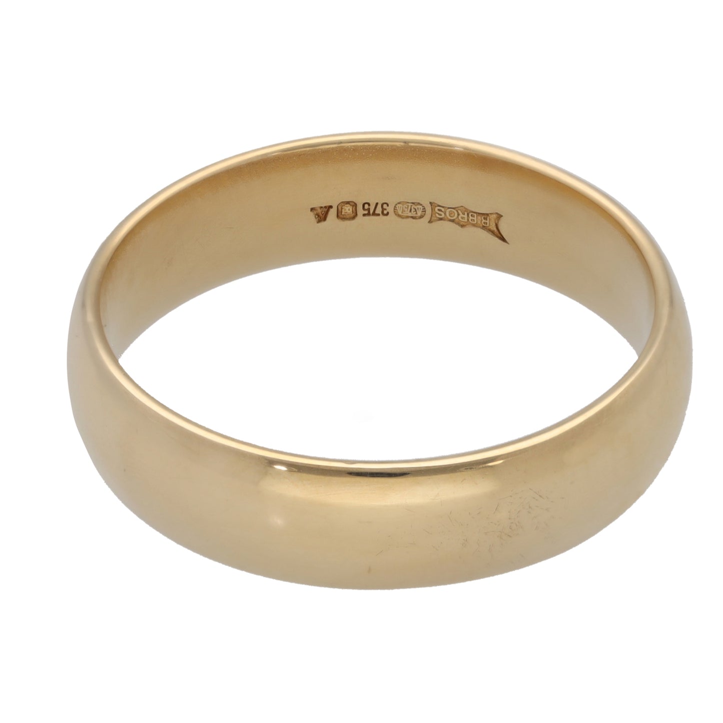 9ct Gold Plain Wedding Ring Size W