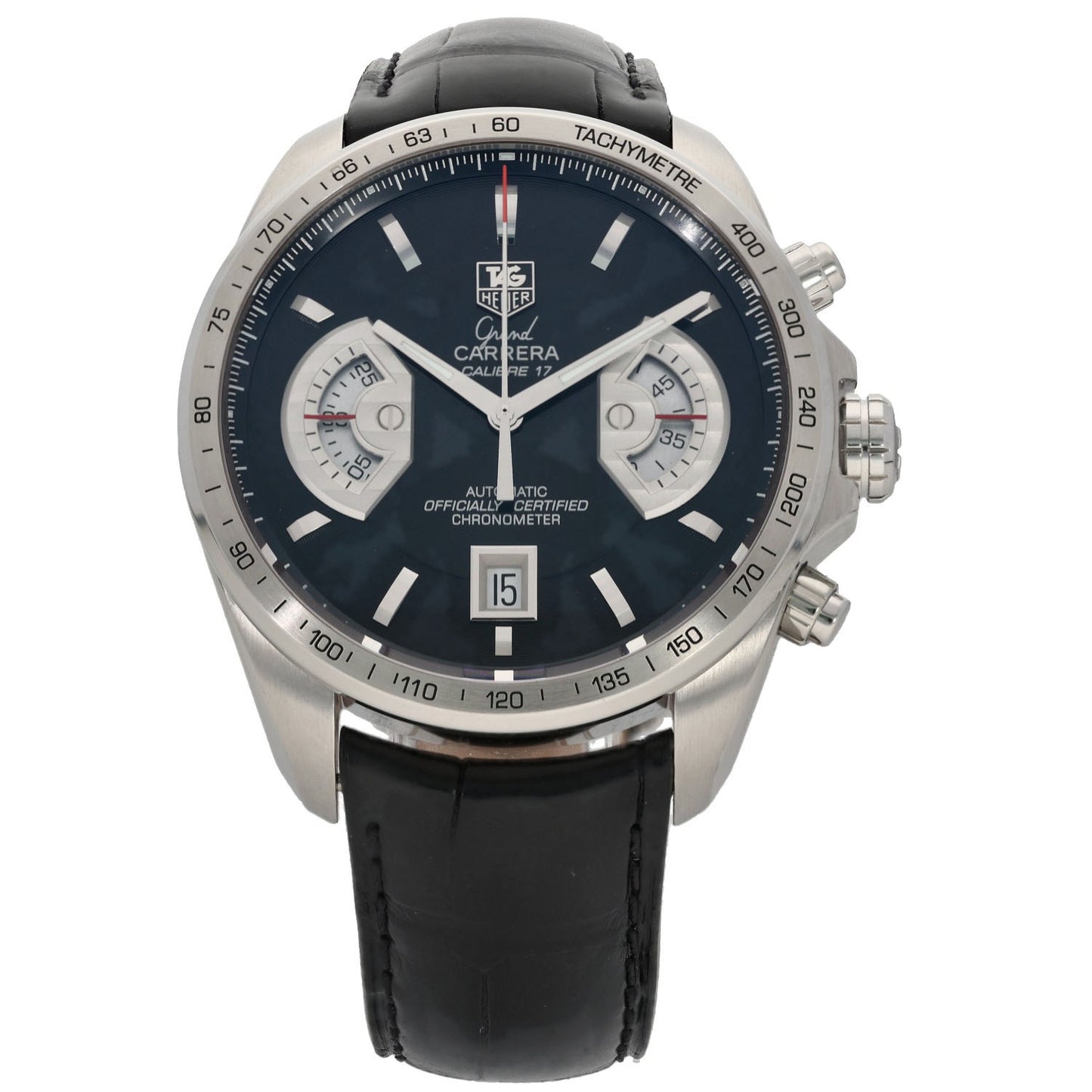 Tag Heuer Grand Carrera CAV511A 43mm Stainless Steel Watch