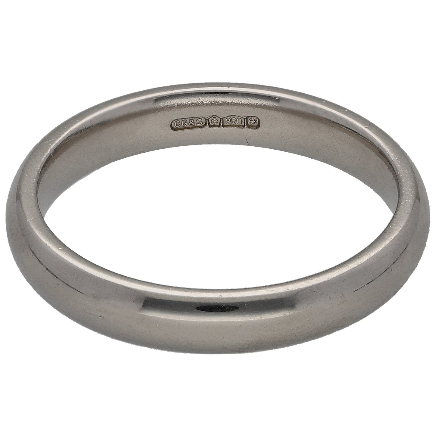 Platinum Plain Wedding Ring Size P
