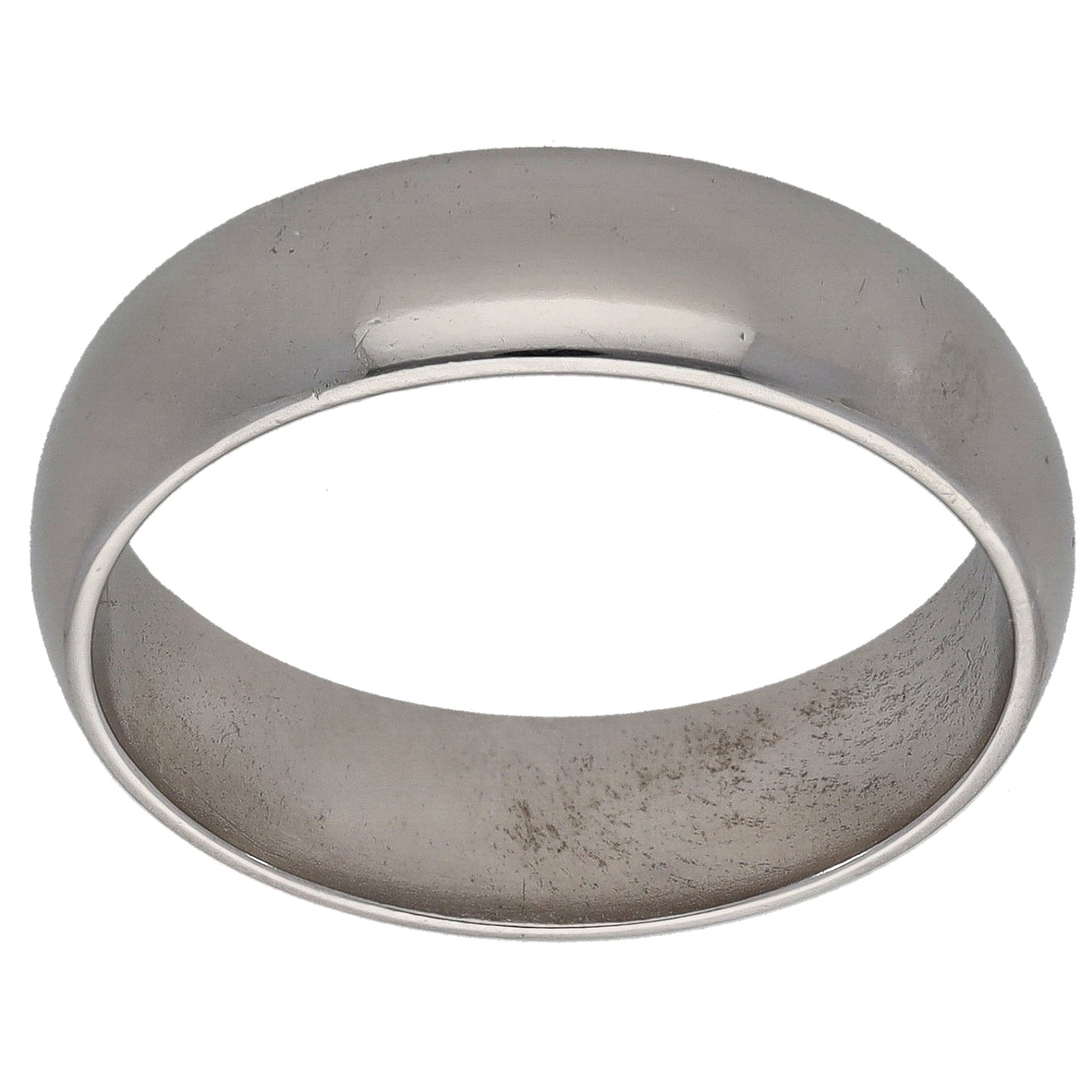 9ct White Gold Plain Wedding Ring Size S
