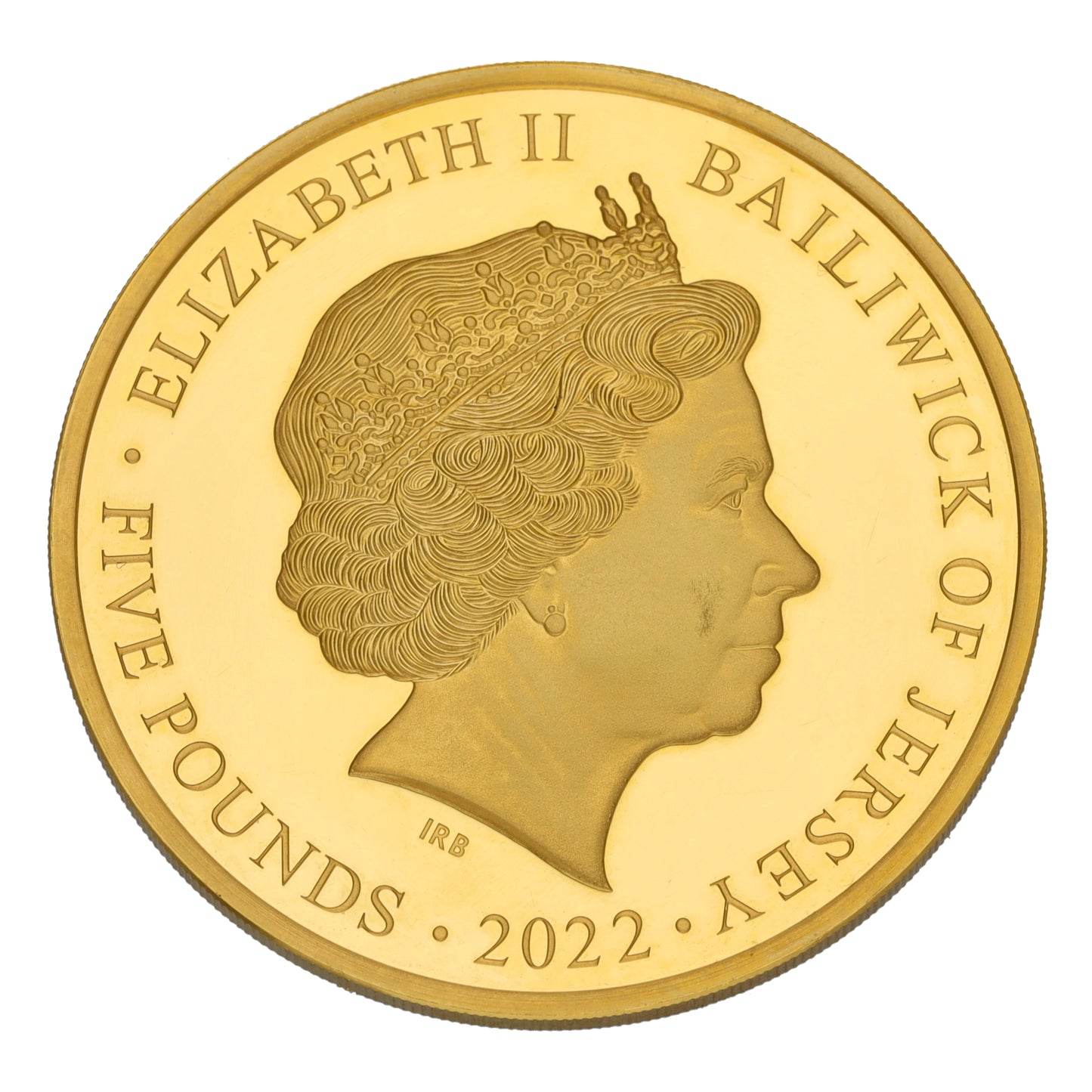 22ct Gold Queen Elizabeth II Platinum Jubilee Five Pounds Coin 2022