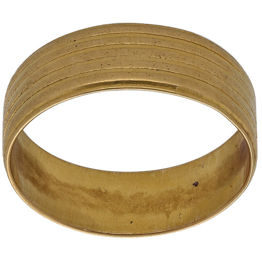22ct Gold Patterned Wedding Ring Size O