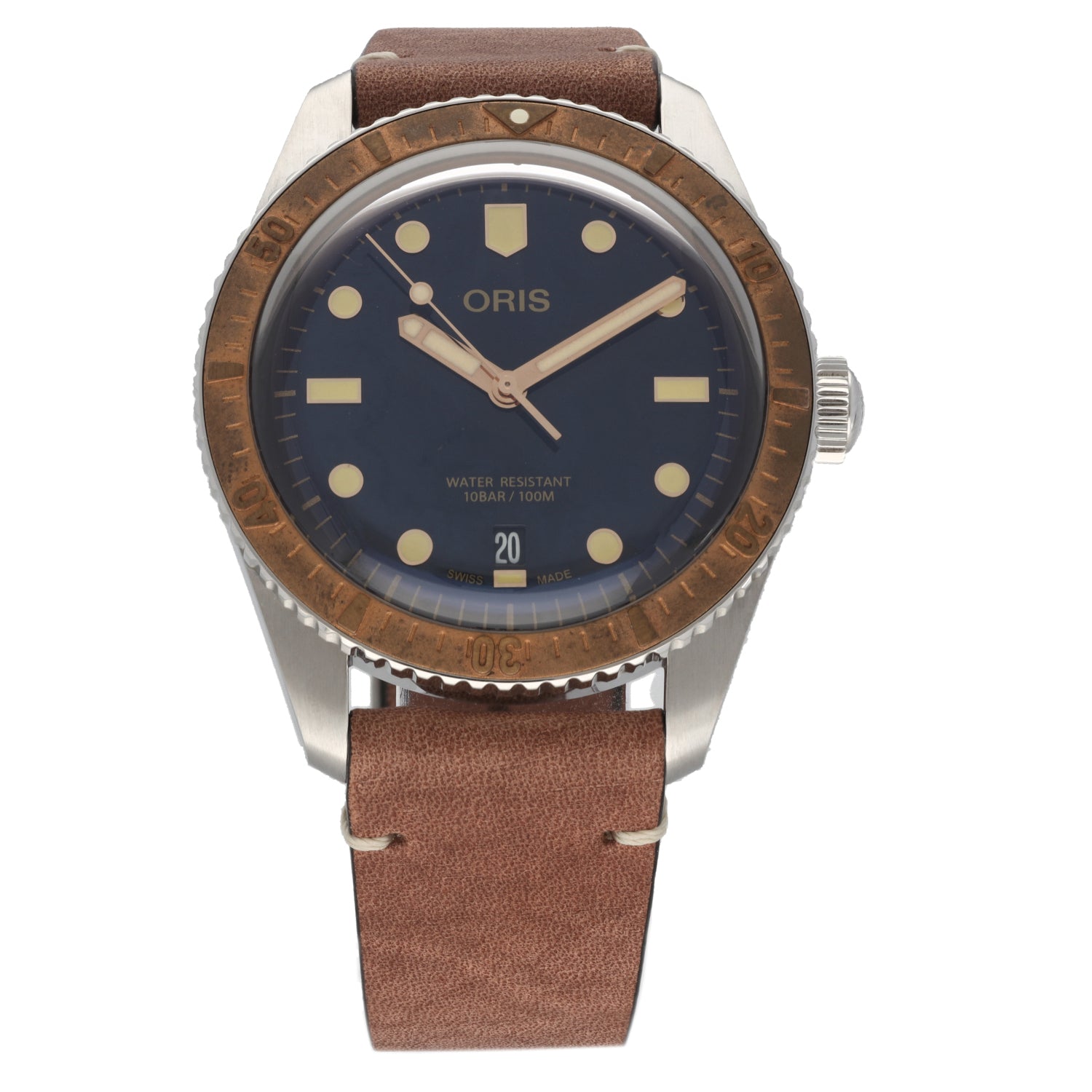 Oris Divers Sixty Five 7707 40mm Stainless Steel Watch H T