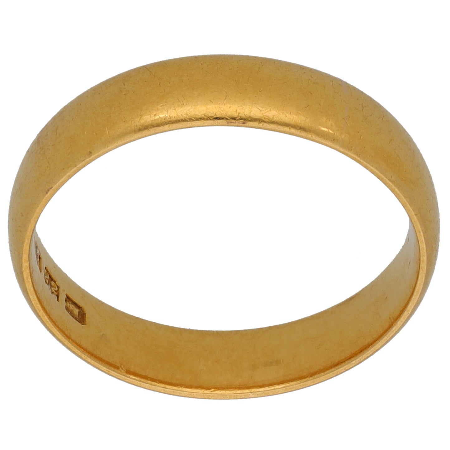 22ct Gold Plain Wedding Ring Size P