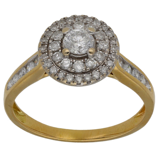 18ct Gold 0.72ct Diamond Cluster Ring Size N