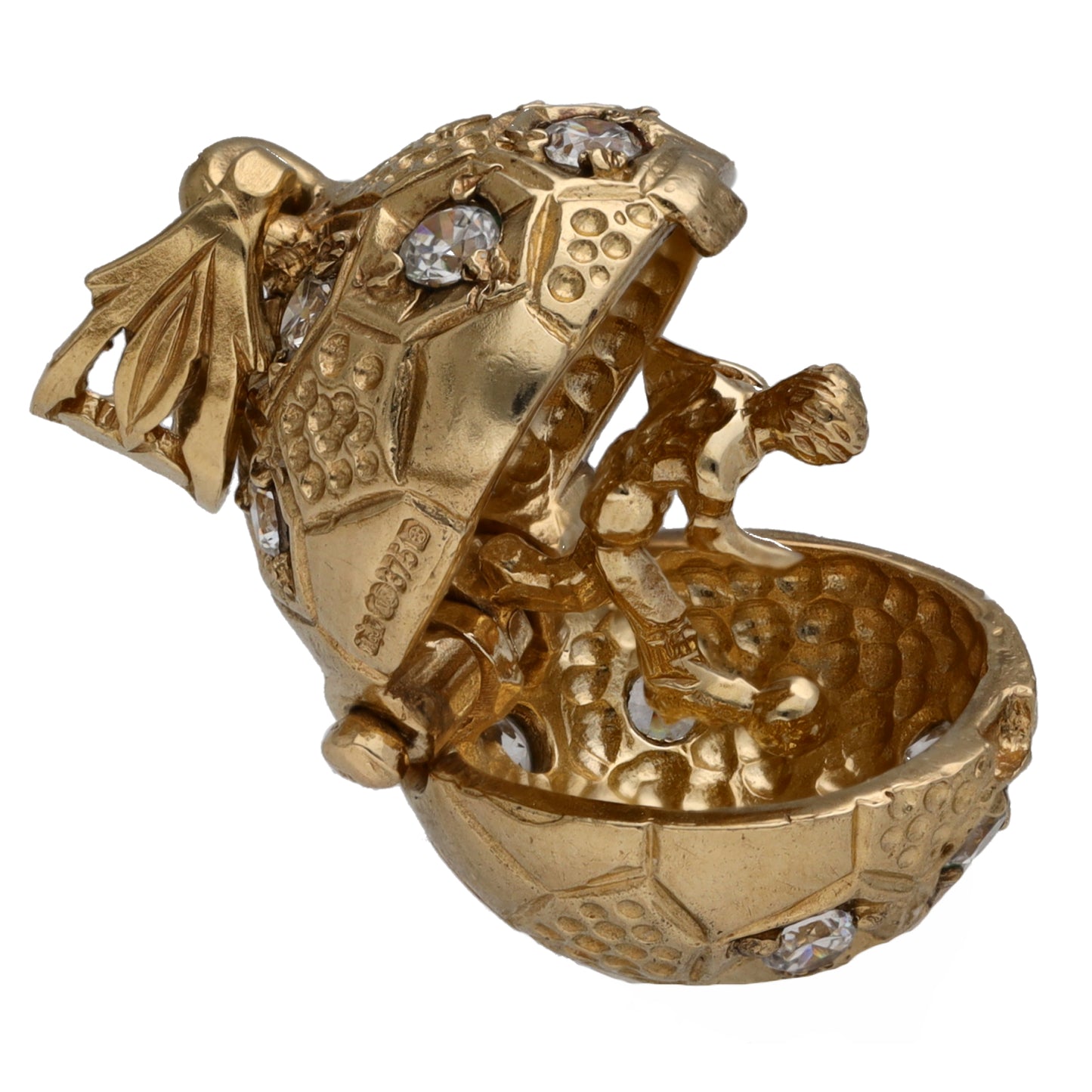 9ct Gold Cubic Zirconia Football Pendant