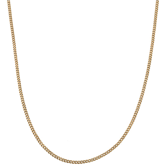 9ct Gold Curb Chain 18"