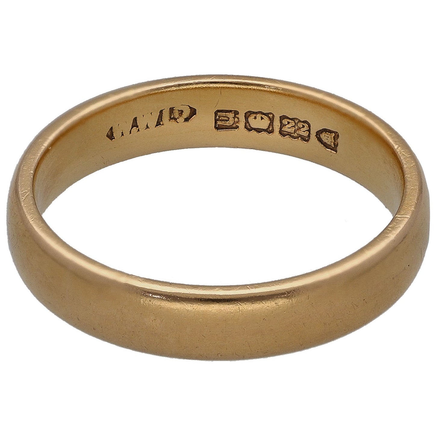 22ct Gold Plain Wedding Ring Size L