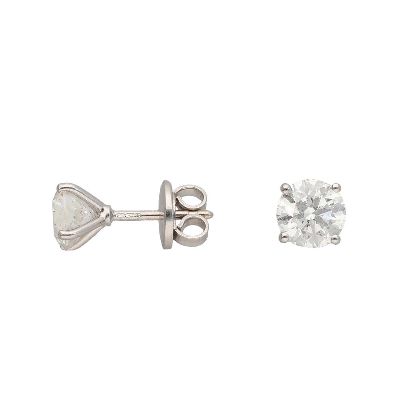 18ct White Gold 1.80ct Diamond Stud Earrings