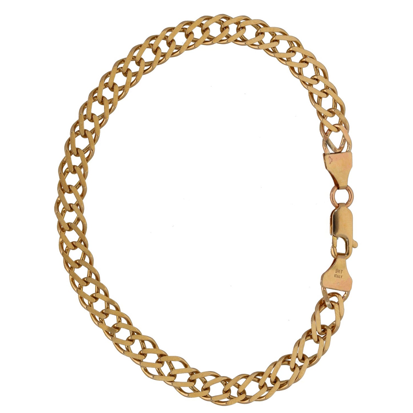 9ct Gold Double Curb Bracelet