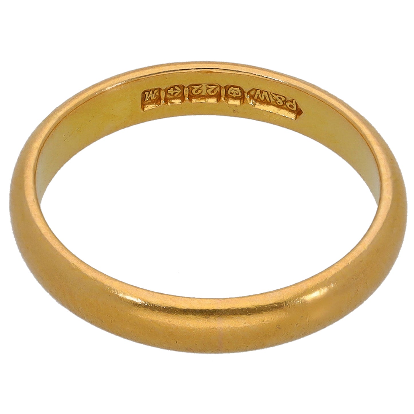 22ct Gold Plain Wedding Ring Size L