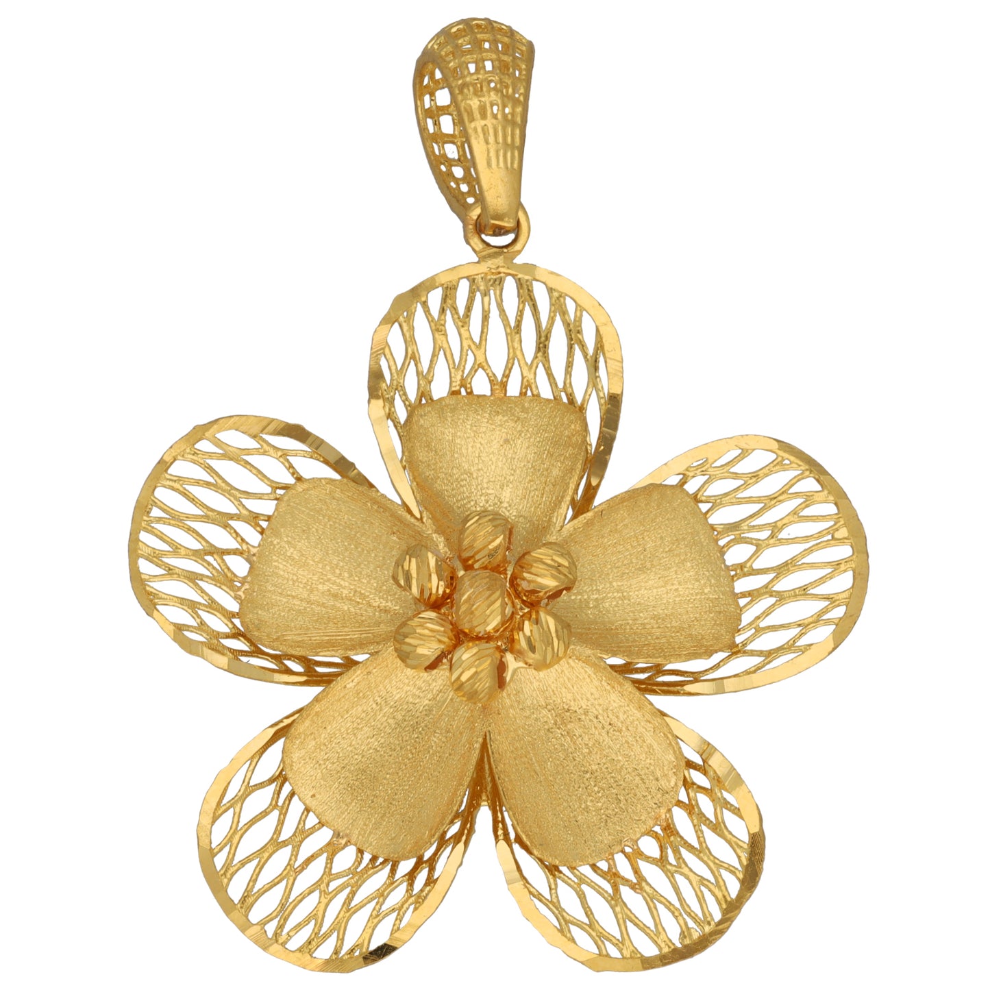 New 22ct Gold Flower Pendant