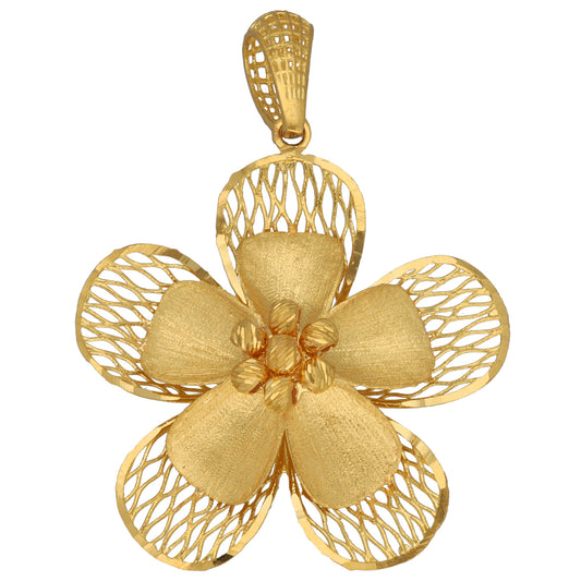 New 22ct Gold Flower Pendant