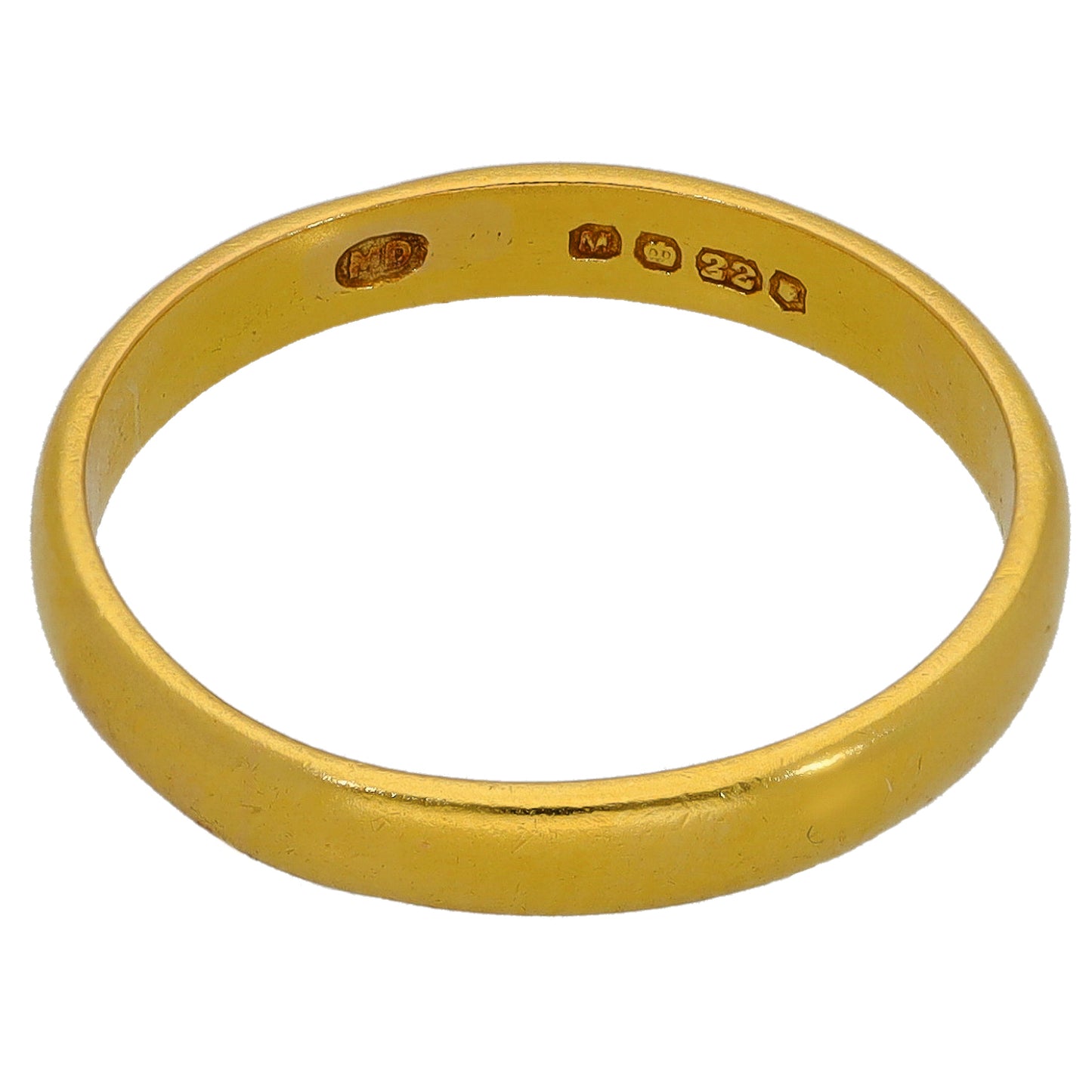 22ct Gold Plain Wedding Ring Size P