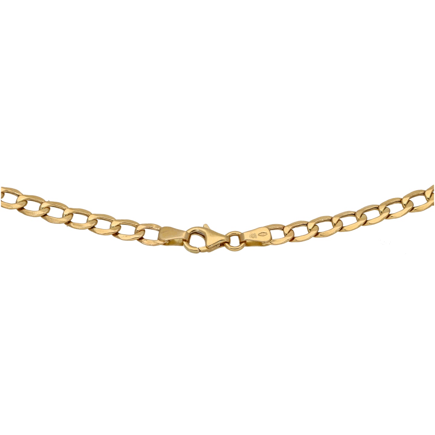 9ct Gold Curb Chain 18"