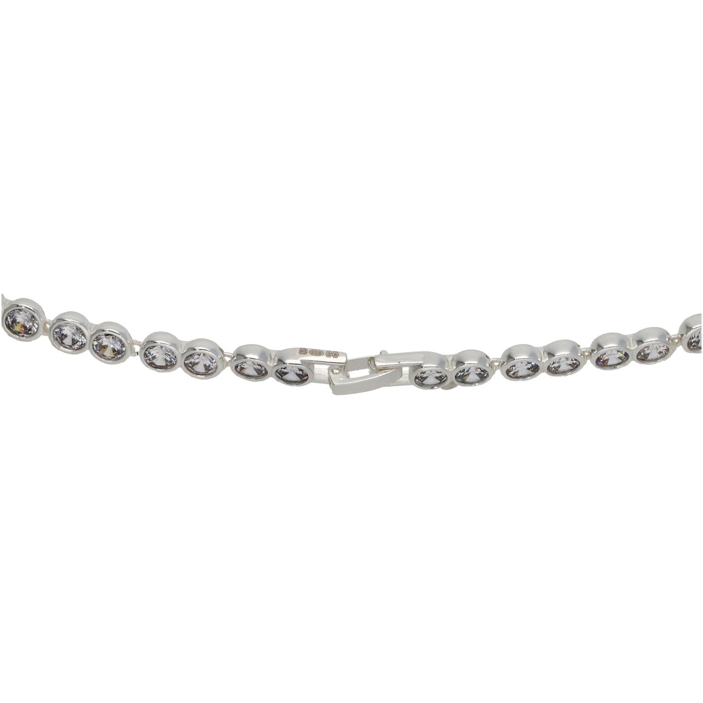 Sterling Silver Cubic Zirconia Fancy Necklace 16"
