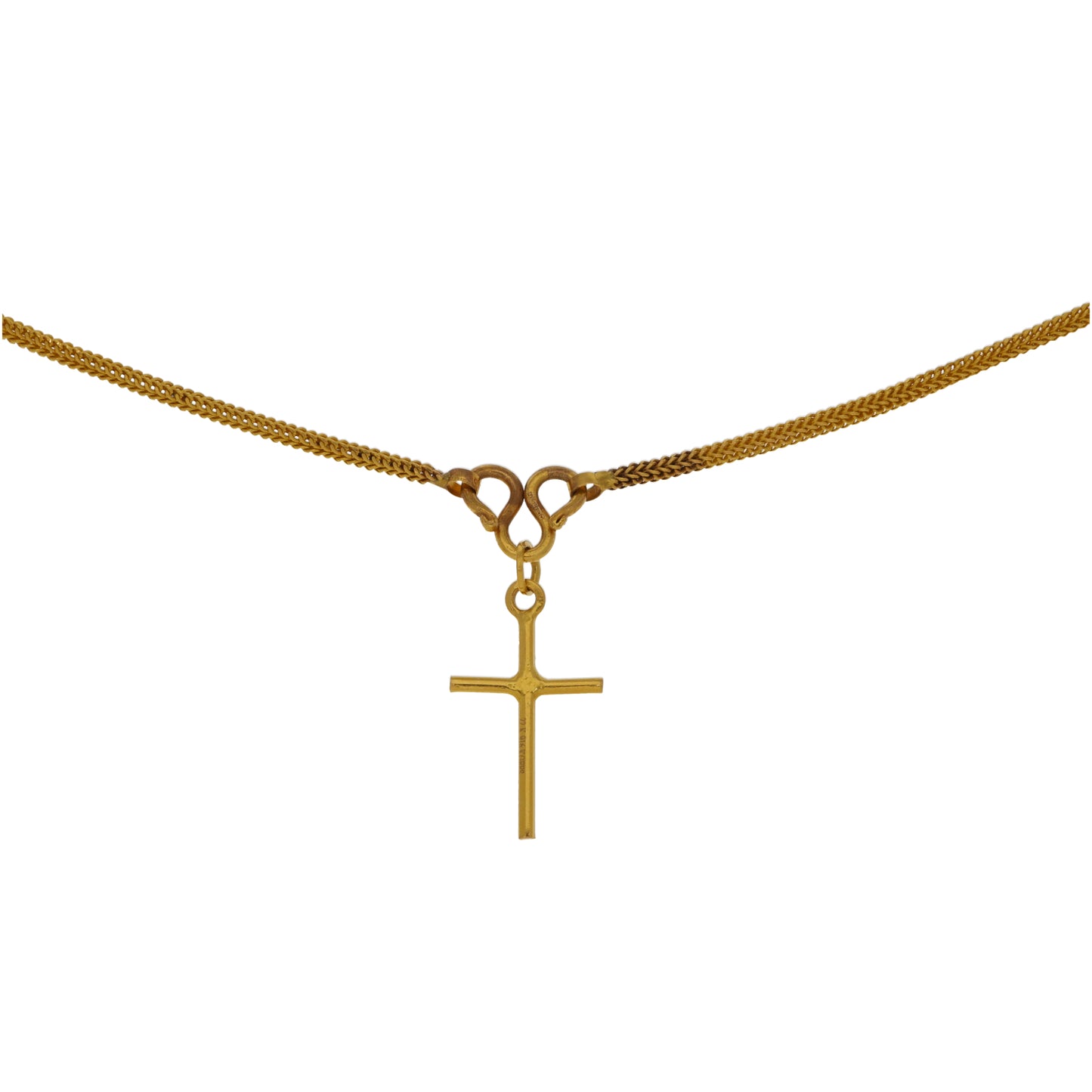 22ct Gold Cross Pendant With Chain