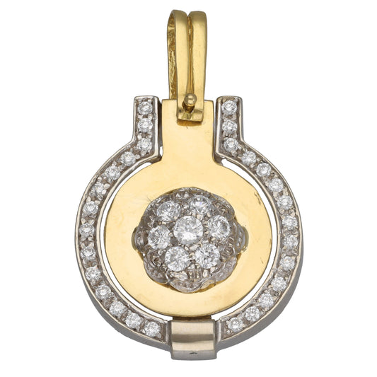 18ct Gold Cubic Zirconia Alternative Pendant