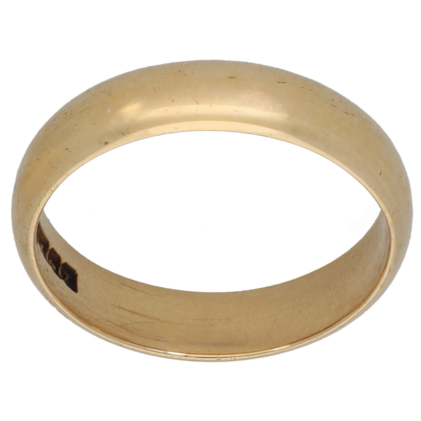 9ct Gold Plain Wedding Ring Size P