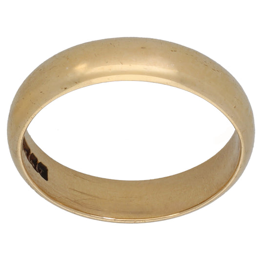 9ct Gold Plain Wedding Ring Size P