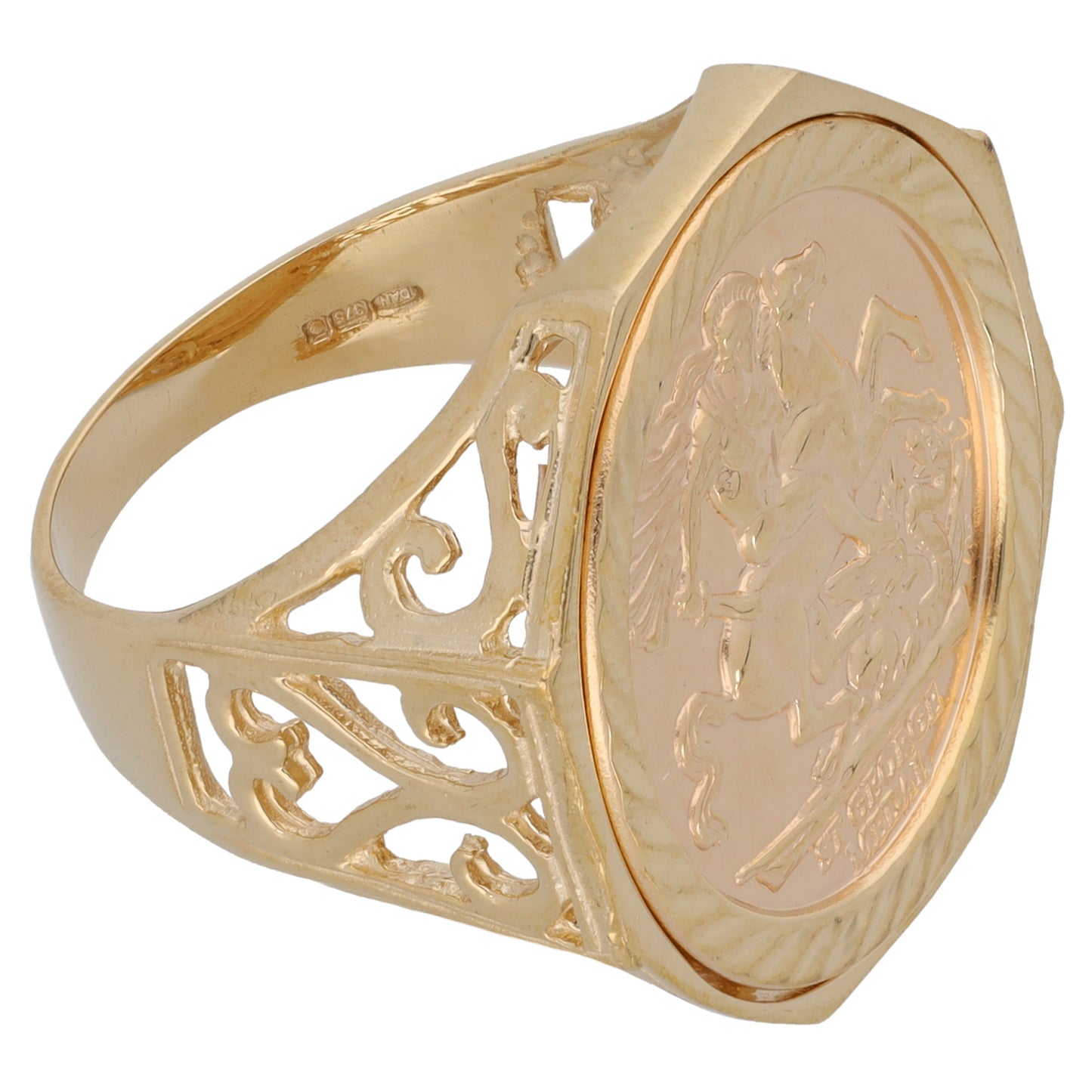 New 9ct Gold St George Ring Size U