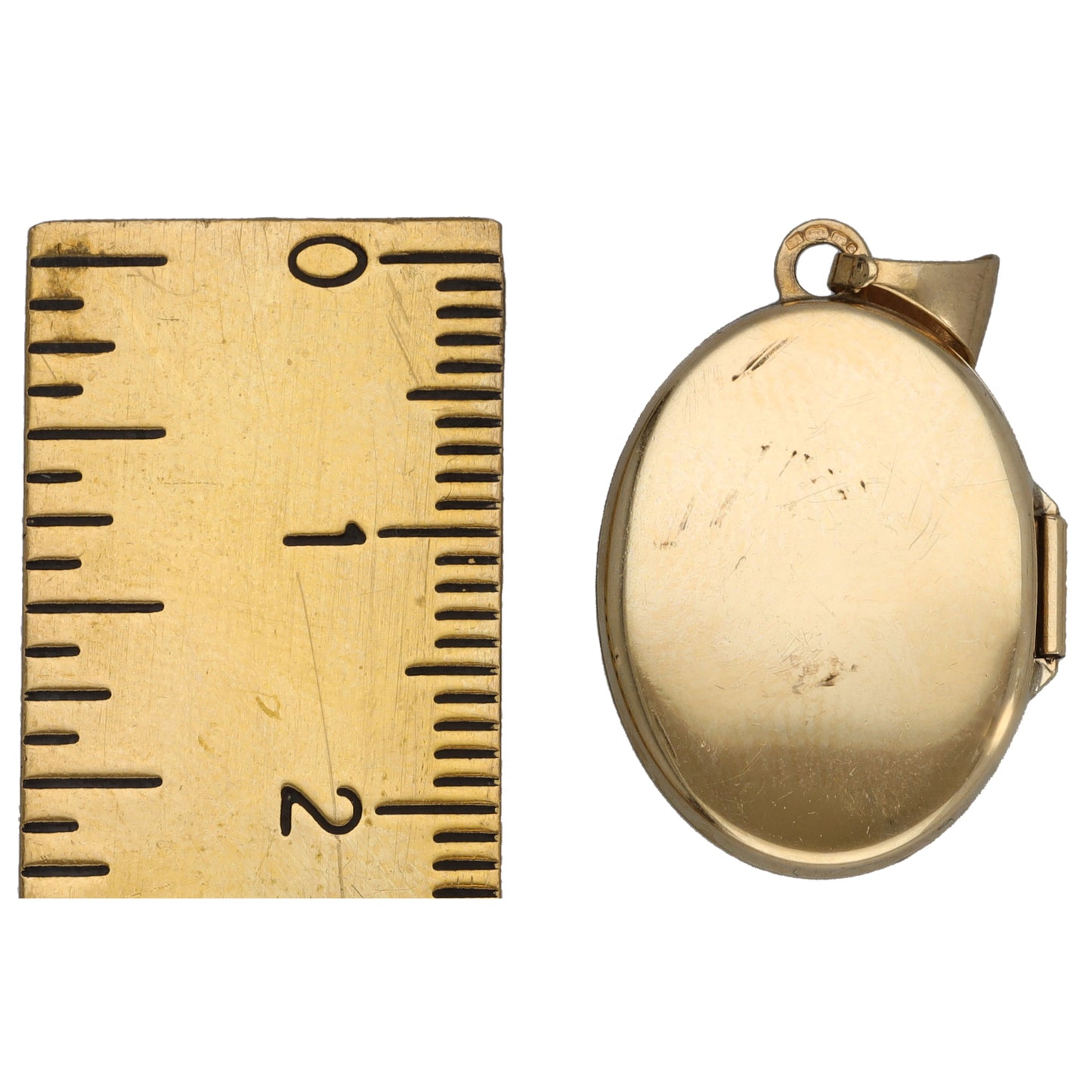 9ct Gold Cubic Zirconia Patterned Locket Pendant
