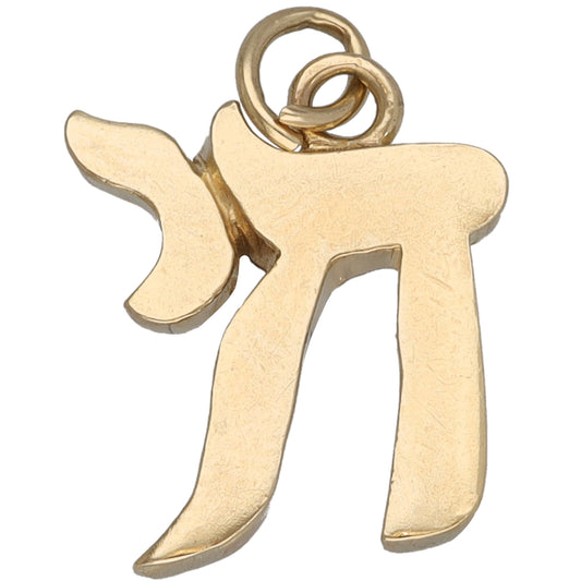 9ct Gold Chai Religious/Symbolic Pendant