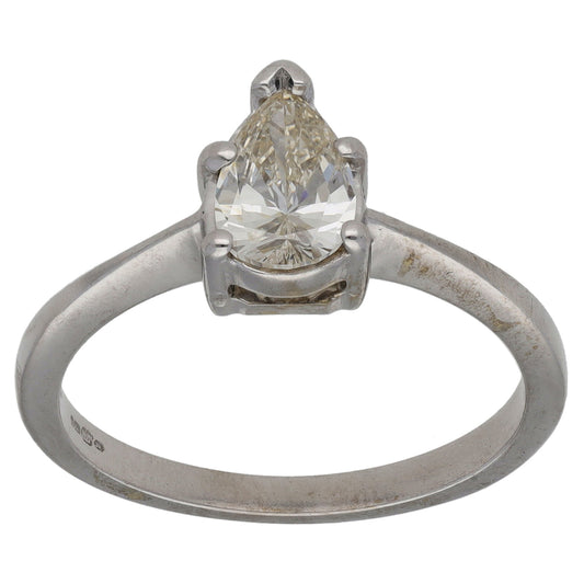 18ct White Gold 0.68ct Diamond Solitaire Ring Size N