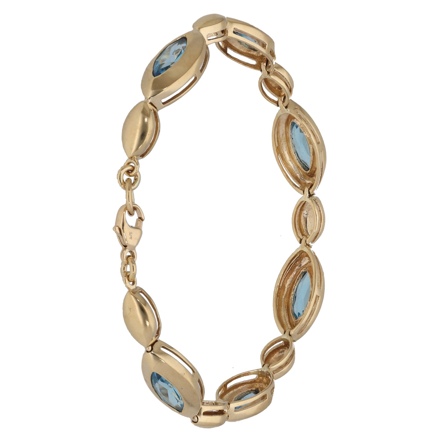 9ct Gold Topaz Fancy Stone Set Bracelet