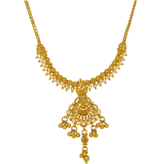 22ct Gold Earrings & Necklace Set