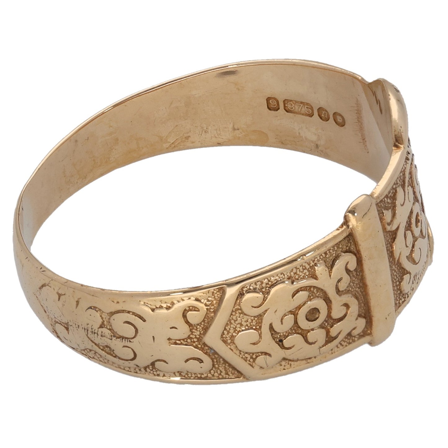 9ct Gold Buckle Ring Size U