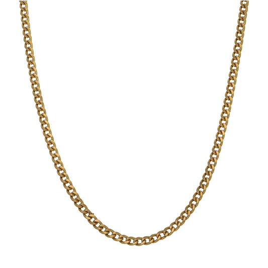 9ct Gold Curb Chain 18"