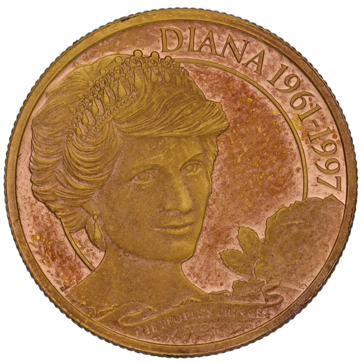 22ct Gold The English Rose Diana 1/10 Crown Coin 2021