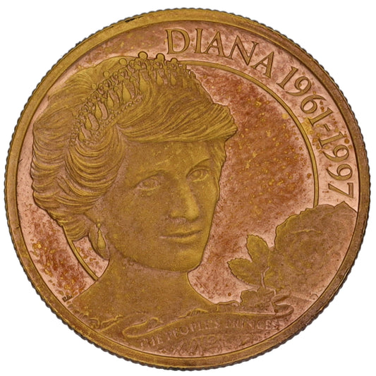 22ct Gold The English Rose Diana 1/10 Crown Coin 2021