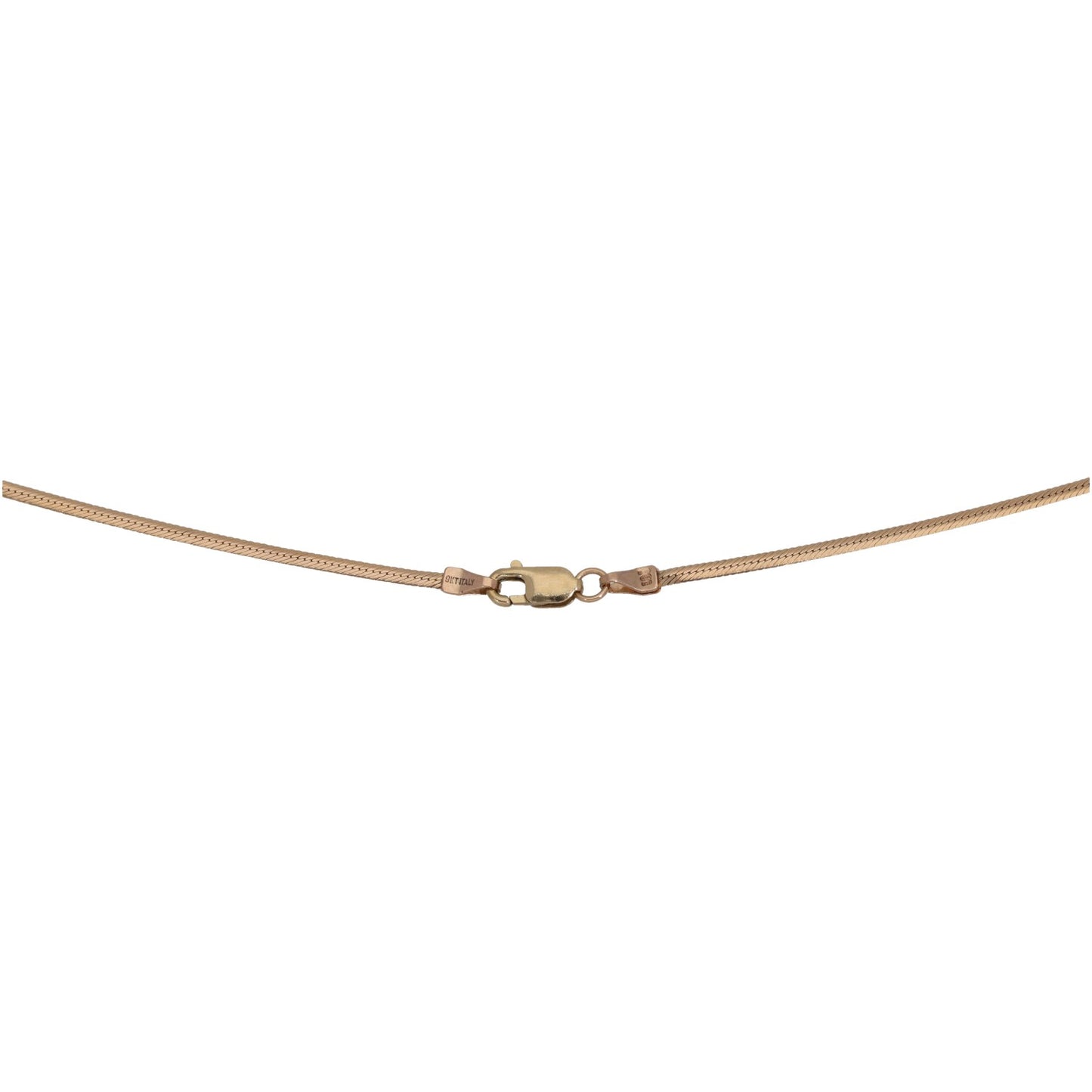 9ct Gold 0.05ct Diamond Fancy Necklace 16"